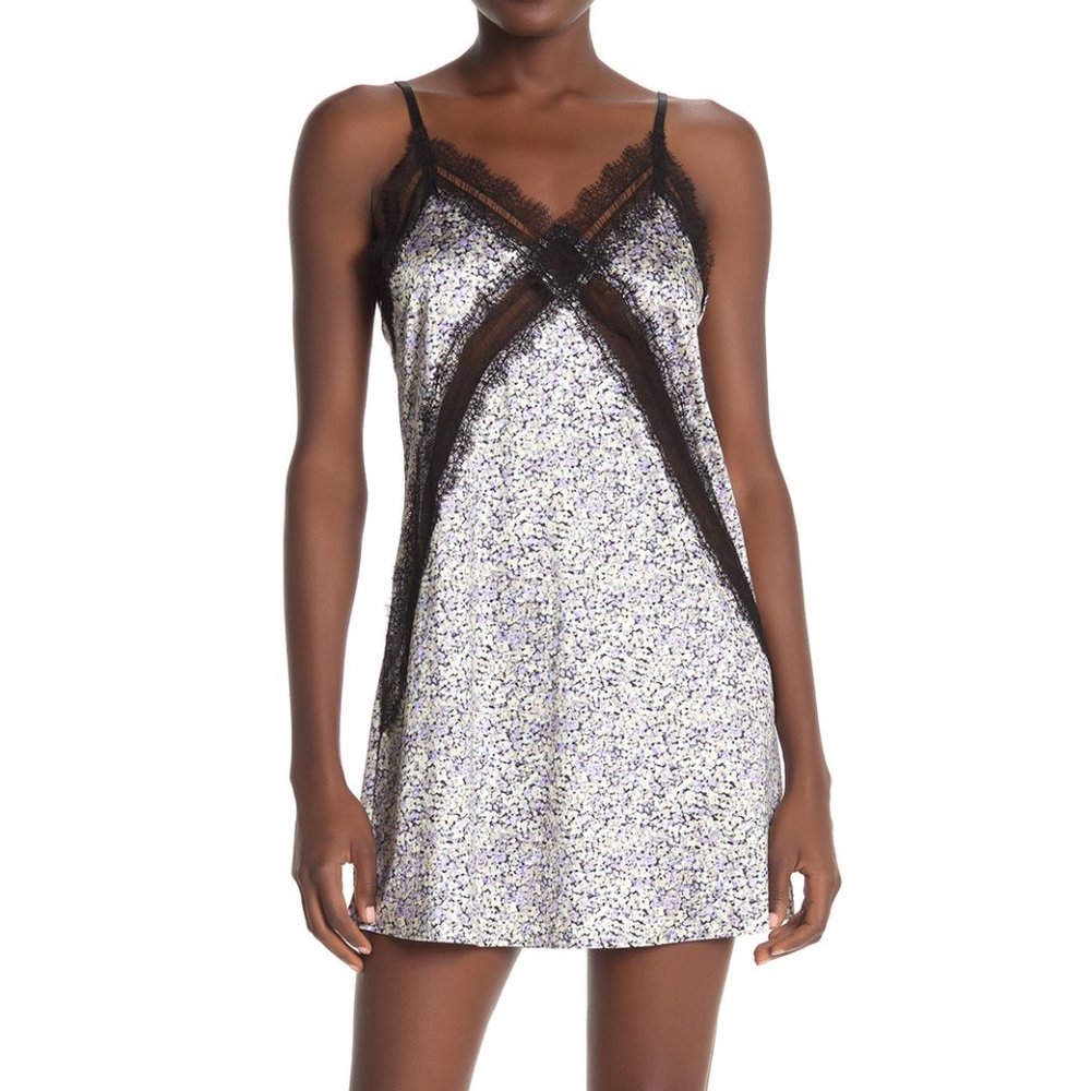 Grey Jason Wu Lace Trim Satin Chemise NWT 0065-0066